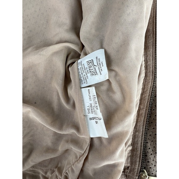 VAKKO Sport suede Leather Vintage Jacket Perforated Leather Size Small - Picture 8 of 8